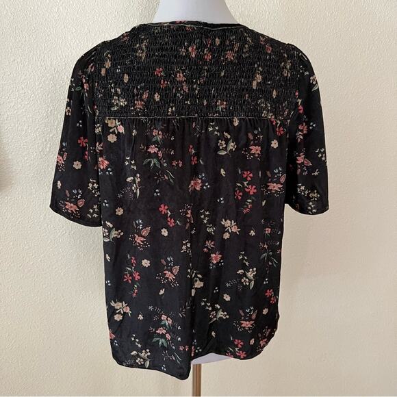 Sanctuary Liam floral velvet smocked peasant blouse NEW SMALL - Picture 3 of 7